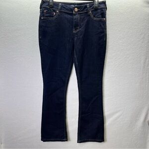 Maurices Darkwash Bootcut Jeans Womens 8 Short Blue Denim Stretch Comfy 2662